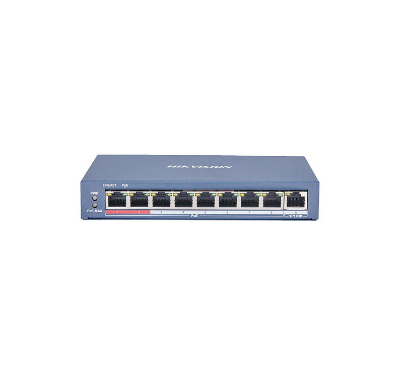 L2 - Unmanaged - 8 10/100M RJ45 PoE ports,