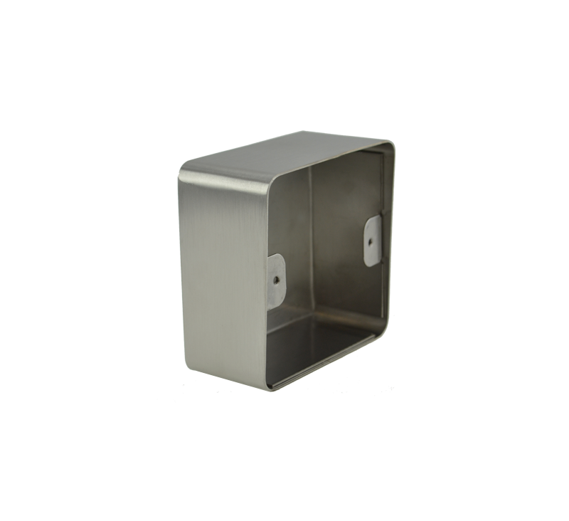 Boîtier applique acier inoxydable pour BP ou capteur IR sur plaque 80 x 80 mm