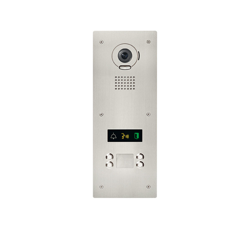 Platine vidéo inox encastrée 4 BP