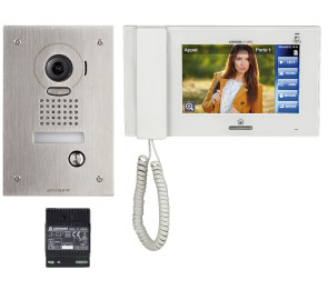 Kit vidéo avec platine inox