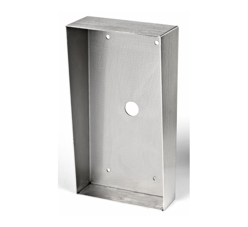 Cadre saillie inox avec visière anti-pluie