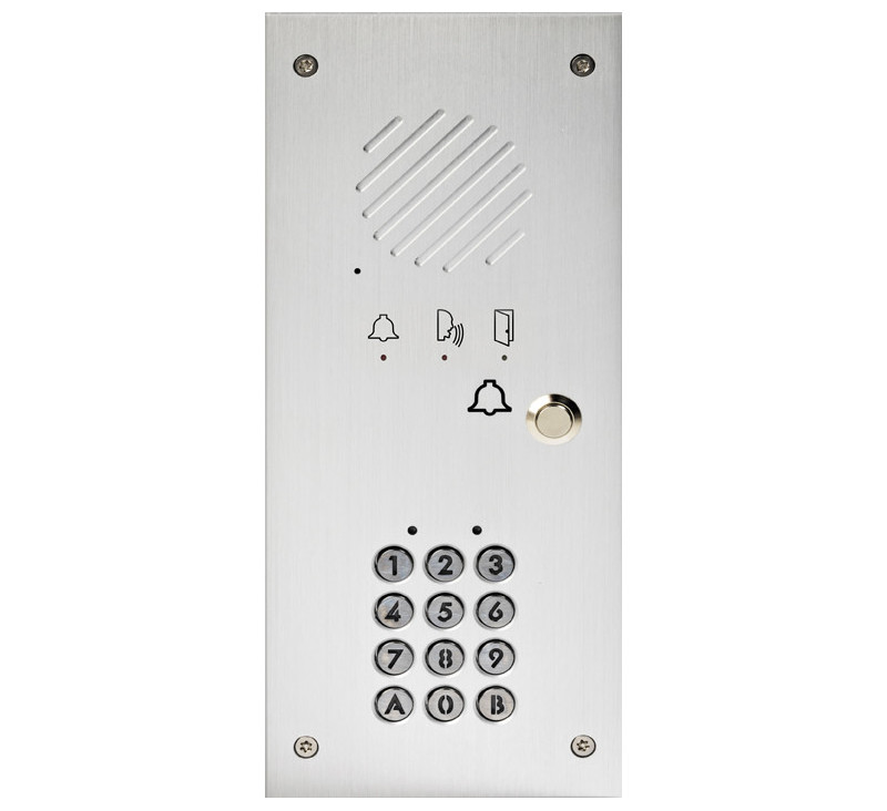 Platine de rue téléphonique aluminium encastrable