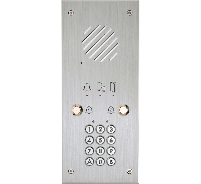 Platine de rue téléphonique aluminium encastrable