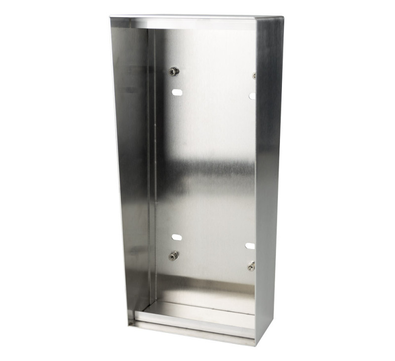 Boîtier applique inox brossé avec casquette de protection pour Portacode ANDY PTI327-RS & Portier TP01-BTSxH